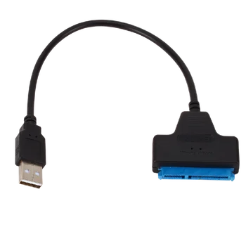 USB2.0 SATA 22pin Kabelio Adapteris Keitiklis Linijos HDD SSD Prijunkite Laido Viela 2,5 kietieji Diskai