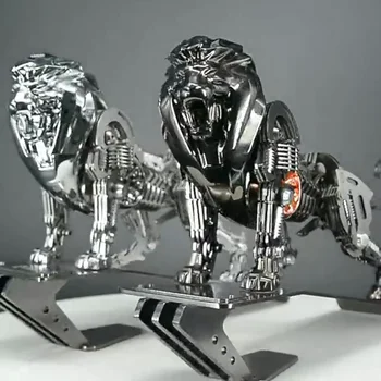 Aukštos kokybės mechaninė meno stilius gyvūnų liūto statula namų puošybai liūto skulptūra pardavimui
